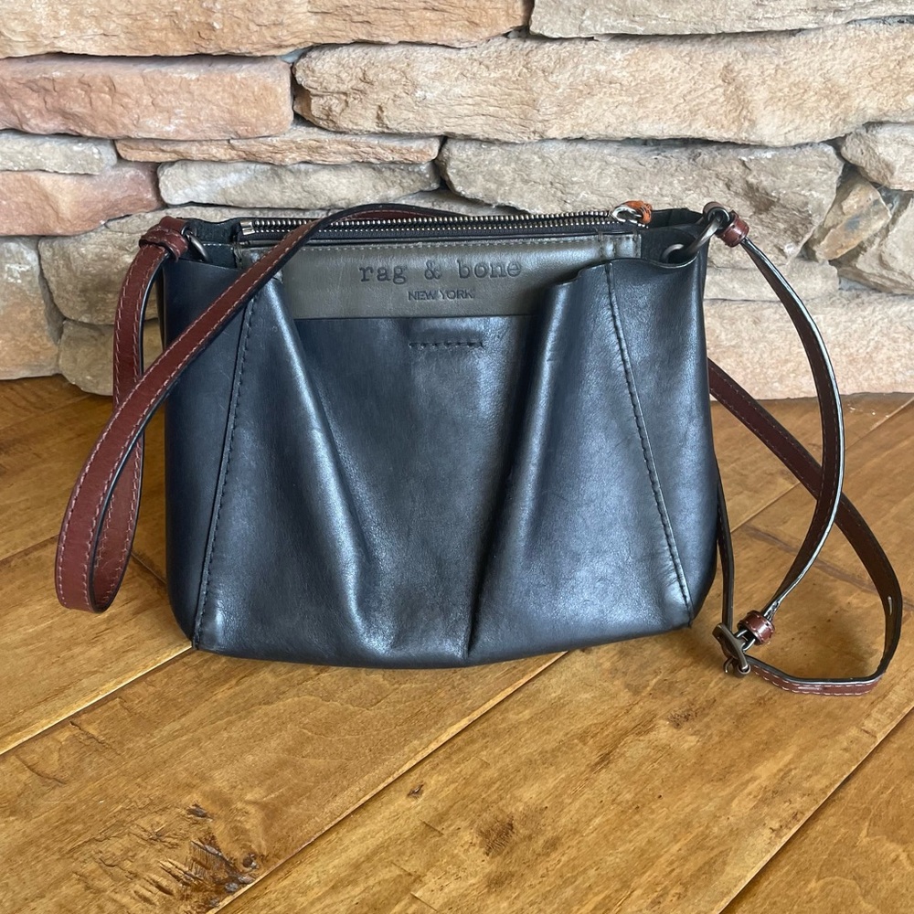 Rag & Bone Black and Brown Crossbody Bag